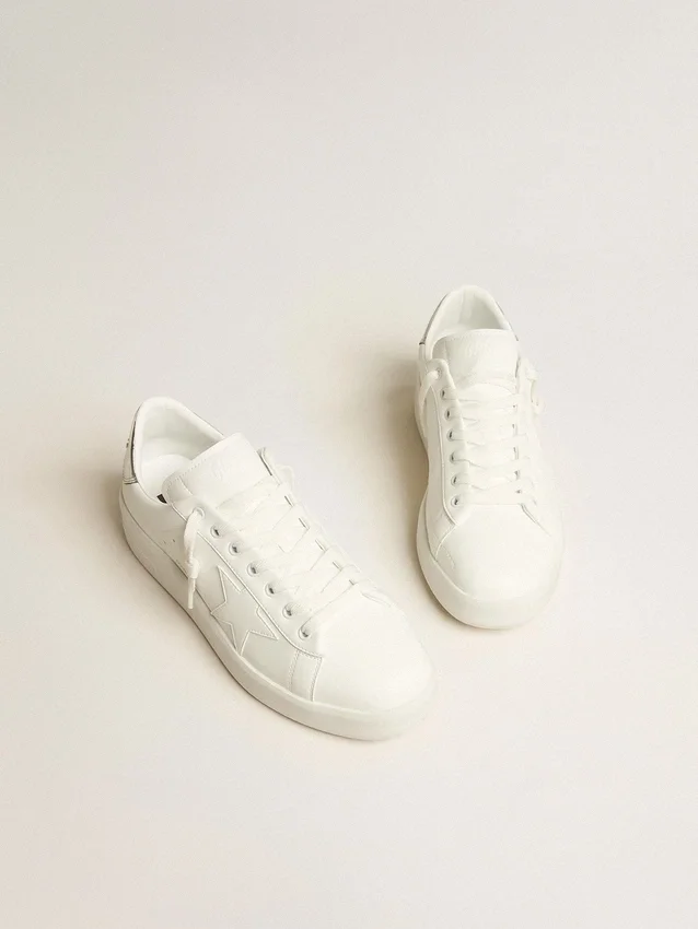 Męskie buty Purestar na bazie materiałów pochodzenia biologicznego z białą gwiazdą i zapiętkiem z efektem lustrzanym