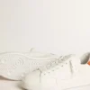 Męskie buty Purestar z białą skórzaną gwiazdą i pomarańczową wstawką na pięcie