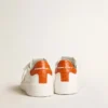 Męskie buty Purestar z białą skórzaną gwiazdą i pomarańczową wstawką na pięcie