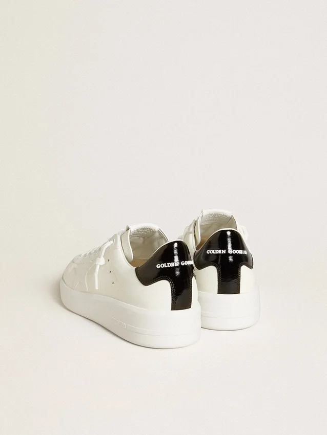 Męskie buty Purestar z skórzaną gwiazdą i czarną lakierowaną nasadką na pięcie