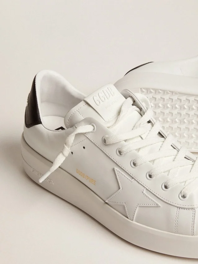 Męskie buty Purestar z skórzaną gwiazdą i czarną skórzaną wstawką na pięcie
