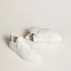 Męskie buty Purestar z skórzaną gwiazdą i skórzaną wstawką na pięcie z nadrukiem imitującym skórę krokodyla