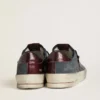 Męskie buty Stardan LTD z antracytowego nubuku i niebieskiego zamszu z metaliczną skórzaną gwiazdą