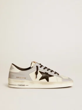 Męskie buty Stardan LTD z nappy i skóry z zamszową gwiazdą i skórzaną wstawką na pięcie