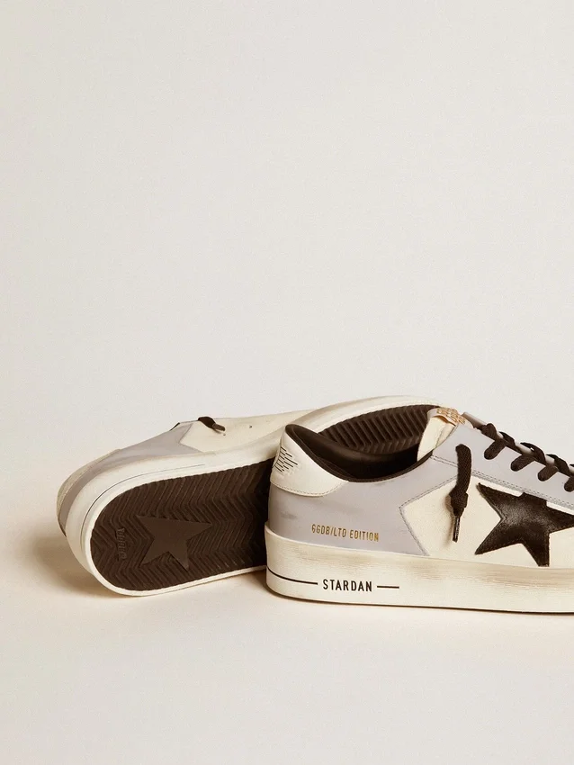 Męskie buty Stardan LTD z nappy i skóry z zamszową gwiazdą i skórzaną wstawką na pięcie