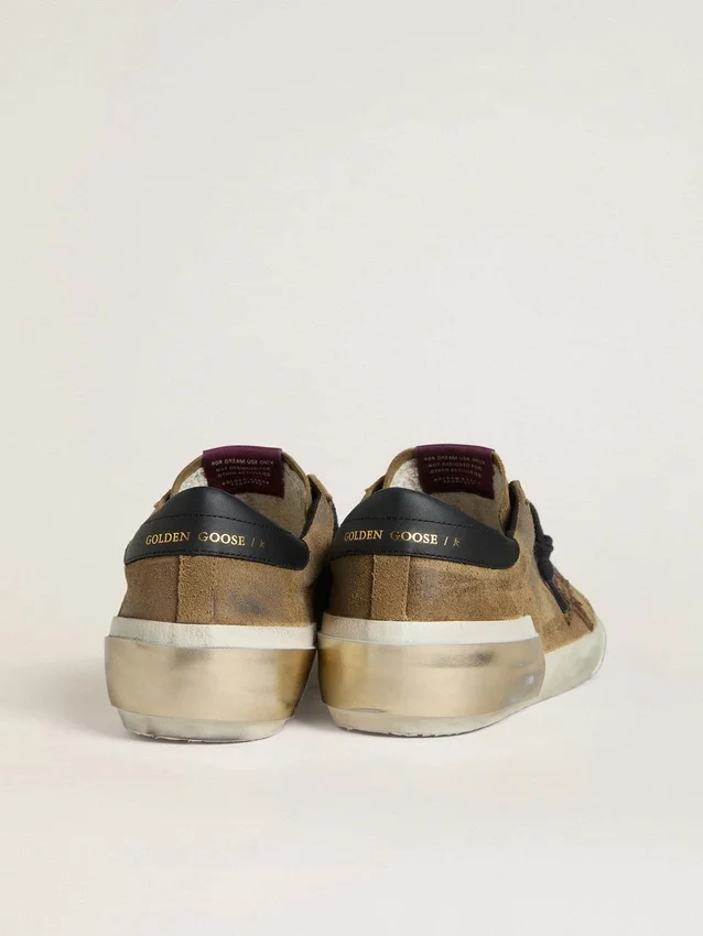 Męskie buty Super-Star LTD z woskowanego zamszu z gwiazdą w wzór pytona i zapiętkiem z skóry nappa
