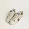Męskie buty Super-Star LTD z zamszu z brązową skórzaną gwiazdą i metaliczną skórzaną wstawką na pięcie