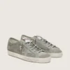 Męskie buty Super-Star LTD z zielonego perforowanego zamszu z dopasowaną zamszową gwiazdą