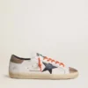 Męskie buty Super-Star LTD ze skóry z czarną skórzaną gwiazdą i beżową skórzaną wstawką na pięcie