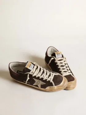 Męskie buty Super-Star Penstar z brązowego zamszu z platynową gwiazdą