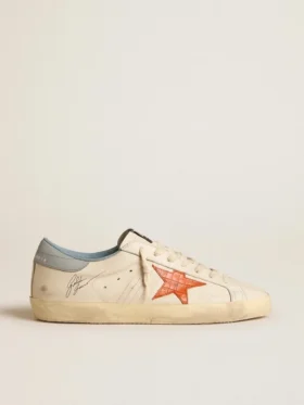 Męskie buty Super-Star z gwiazdą w wzór krokodyla i srebrno-niebieską wstawką na pięcie