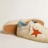 Męskie buty Super-Star z gwiazdą w wzór krokodyla i srebrno-niebieską wstawką na pięcie