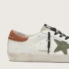 Męskie buty Super-Star z gwiazdą z oliwkowo-zielonego płótna