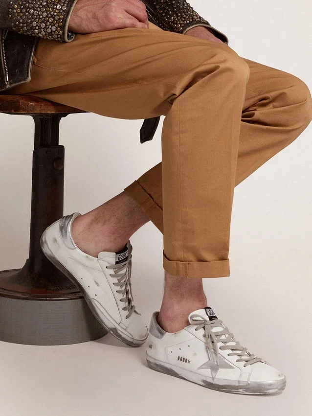 Męskie buty Super-Star z laminowaną gwiazdą i naszywką na pięcie