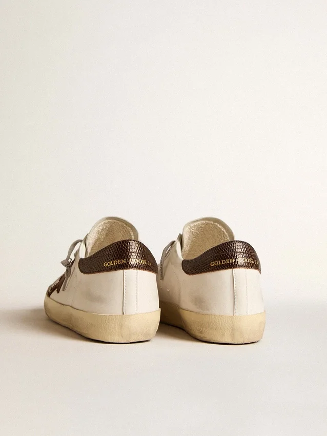 Męskie buty Super-Star z materiału pochodzenia biologicznego z gwiazdą z płótna i ciemnobrązową skórzaną wstawką na pięcie