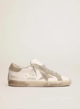Męskie buty Super-Star z szarą zamszową gwiazdą i naszywką na pięcie