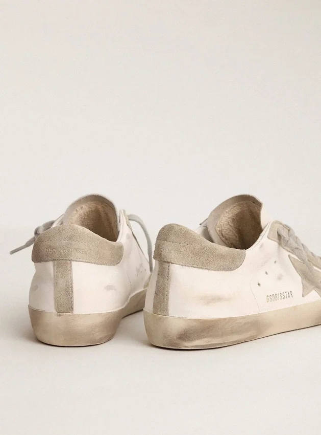 Męskie buty Super-Star z szarą zamszową gwiazdą i naszywką na pięcie