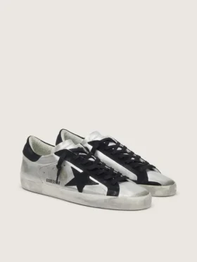 Męskie buty Super-Star ze srebrnej skóry