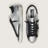 Męskie buty Super-Star ze srebrnej skóry