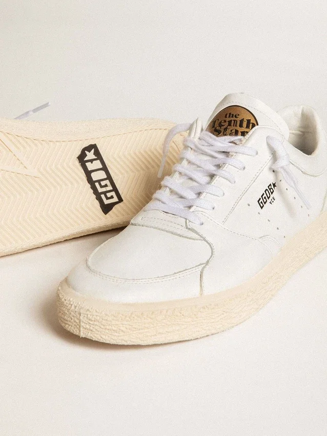 Męskie buty Tenth Star z białej skóry