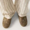 Męskie buty Tierra z zamszu w kolorze khaki ze srebrnymi ćwiekami