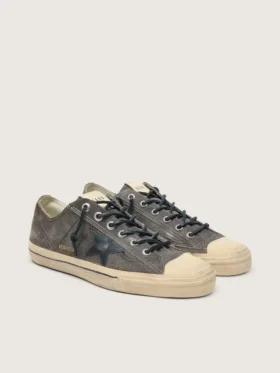 Męskie buty V-Star z czarnego zamszu z czarną skórzaną gwiazdą
