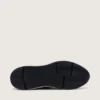 Męskie buty z Running Sole z czarnej skóry nappa i zamszu z białą gwiazdą