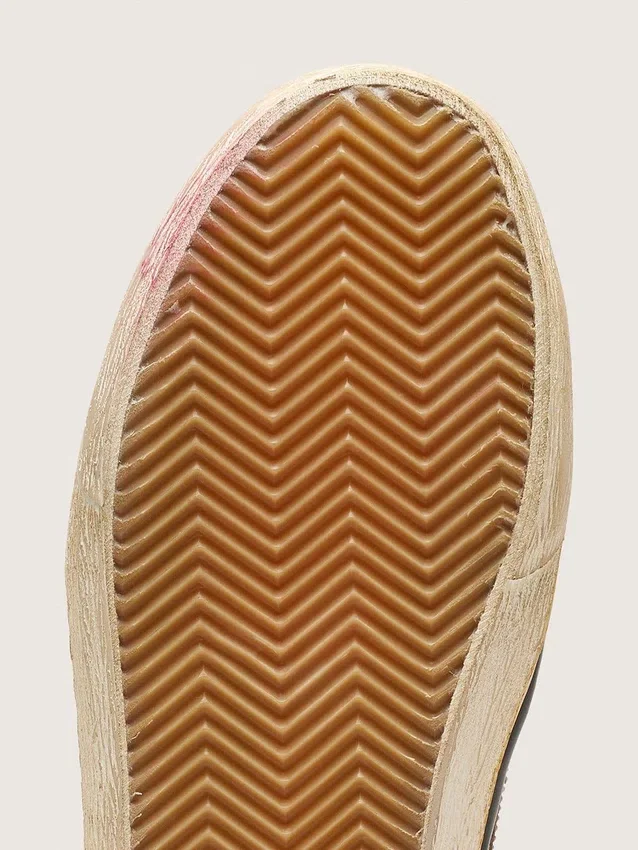 Męskie sneakersy LAB typu Slide z zamszu w kolorze tytoniowym z kryształkami i gwiazdką z zamszu w kolorze tytoniowym