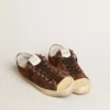 Męskie sneakersy V-Star LTD z ciemnobrązowego zamszu z gwiazdą w tym samym odcieniu