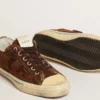 Męskie sneakersy V-Star LTD z ciemnobrązowego zamszu z gwiazdą w tym samym odcieniu