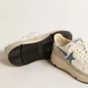 Running Sole z nappy z niebieską skórzaną gwiazdą i zamszową wstawką