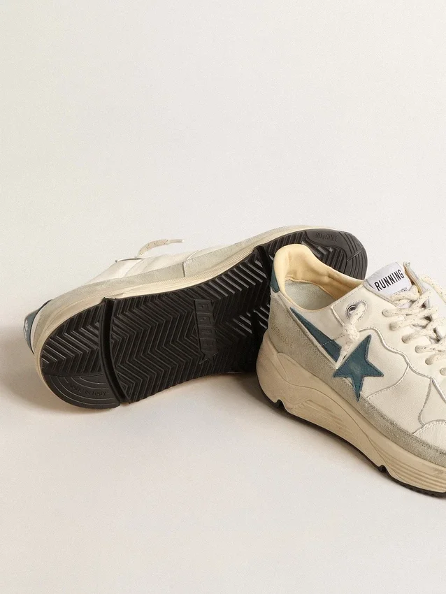 Running Sole z nappy z niebieską skórzaną gwiazdą i zamszową wstawką