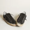 Sneakersy V-Star z dżinsu w kolorze granatowym z czarną skórzaną gwiazdą i czubkiem