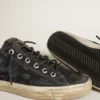 Sneakersy V-Star z dżinsu w kolorze granatowym z czarną skórzaną gwiazdą i czubkiem