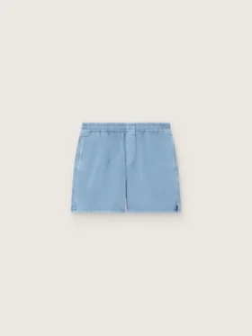 Spodenki unisex z jasnoniebieskiego bawełnianego twillu