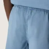 Spodenki unisex z jasnoniebieskiego bawełnianego twillu