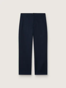 Spodnie chino Journey unisex z niebieskiego płótna bawełnianego z haftowanym logo
