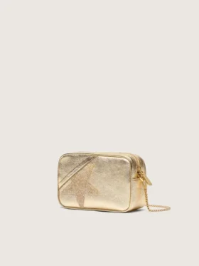 Star Bag „Mini” z platynowej skóry z gwiazdą Swarovskiego