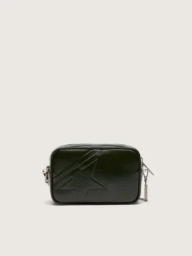 Star Bag z czarnej skóry z gwiazdą w tym samym odcieniu