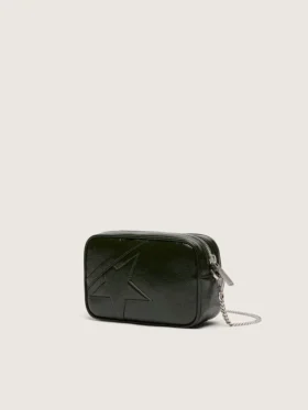 Star Bag z czarnej skóry z gwiazdą w tym samym odcieniu