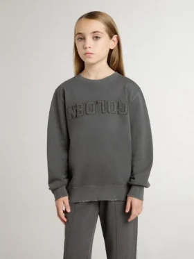 Szara bluza dziecięca z wypukłym logo