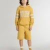 Żółta bluza dziecięca z nadrukiem w stylu vintage