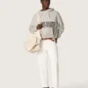 Unisexowa bluza z kapturem z szarej bawełny z nadrukiem flagi w stylu vintage