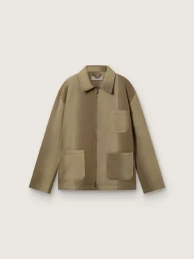 Unisexowa kurtka z wyściółką w odcieniach khaki