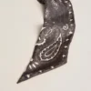 Wstążka z czarnego jedwabnego twillu z wzorem paisley
