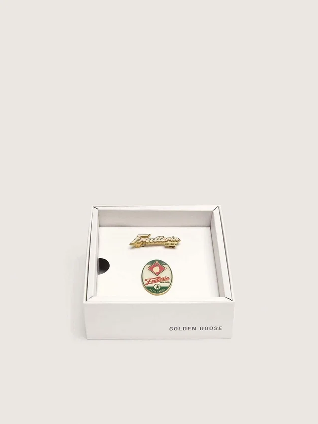 Zestaw dwóch przypinek „Frutteria Golden”