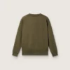 Złota bluza unisex z bawełny w kolorze wojskowej zieleni z odwróconym logo