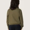 Złota bluza unisex z bawełny w kolorze wojskowej zieleni z odwróconym logo