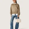 Złote damskie dżinsy typu boyfriend z jasnoniebieskiego denimu w stylu stone-washed